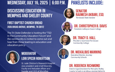 Tri-State Defender to Host “TSD in the Community Forum” on Education in Memphis and Shelby County