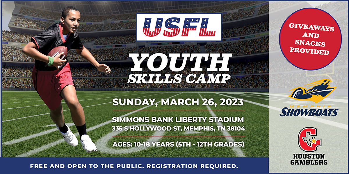 United States Football League Hosts Free Youth Skills Football Camp at Simmons Bank Liberty